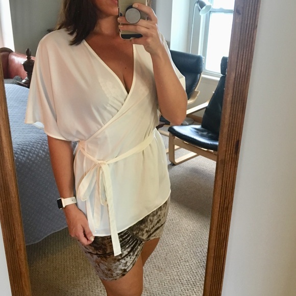 URBAN OUTFITTERS KIMONO WRAP TUNIC TOP - Picture 3 of 7